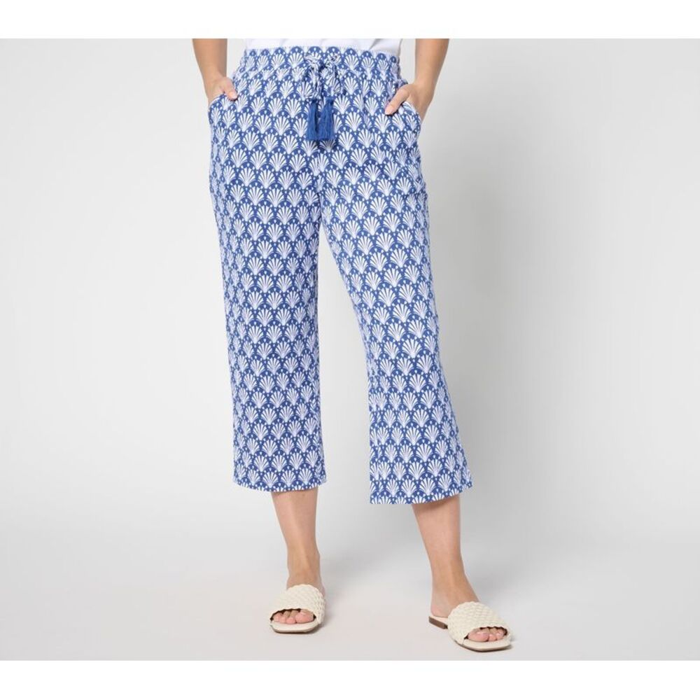 Liberare Women's Pants Sz S Packabelle Gotta Getaway Cropped Pant Blue A688420